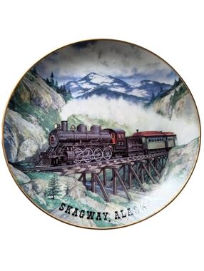 1992 Ted Xaras Vintage Winter Crossing Skagway/Alaska Collectible Plate